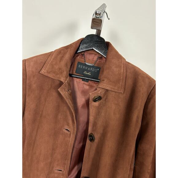 BERNARDO Women's SUEDE Jacket cinnamon Genuine Leather - Picture 2 of 7